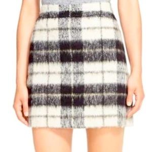 Kate Spade Wool Plaid Mini Skirt sz 8